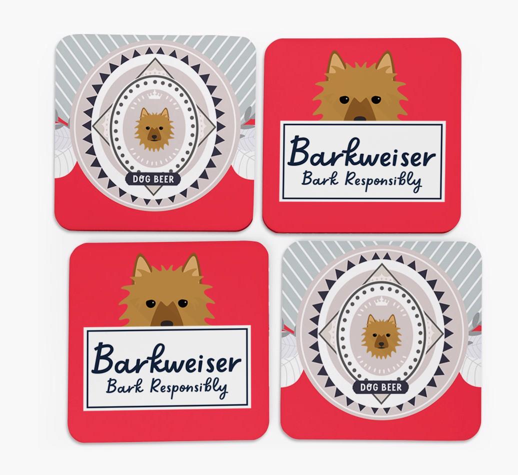 Barkweiser: Personalized {breedFullName} Coasters