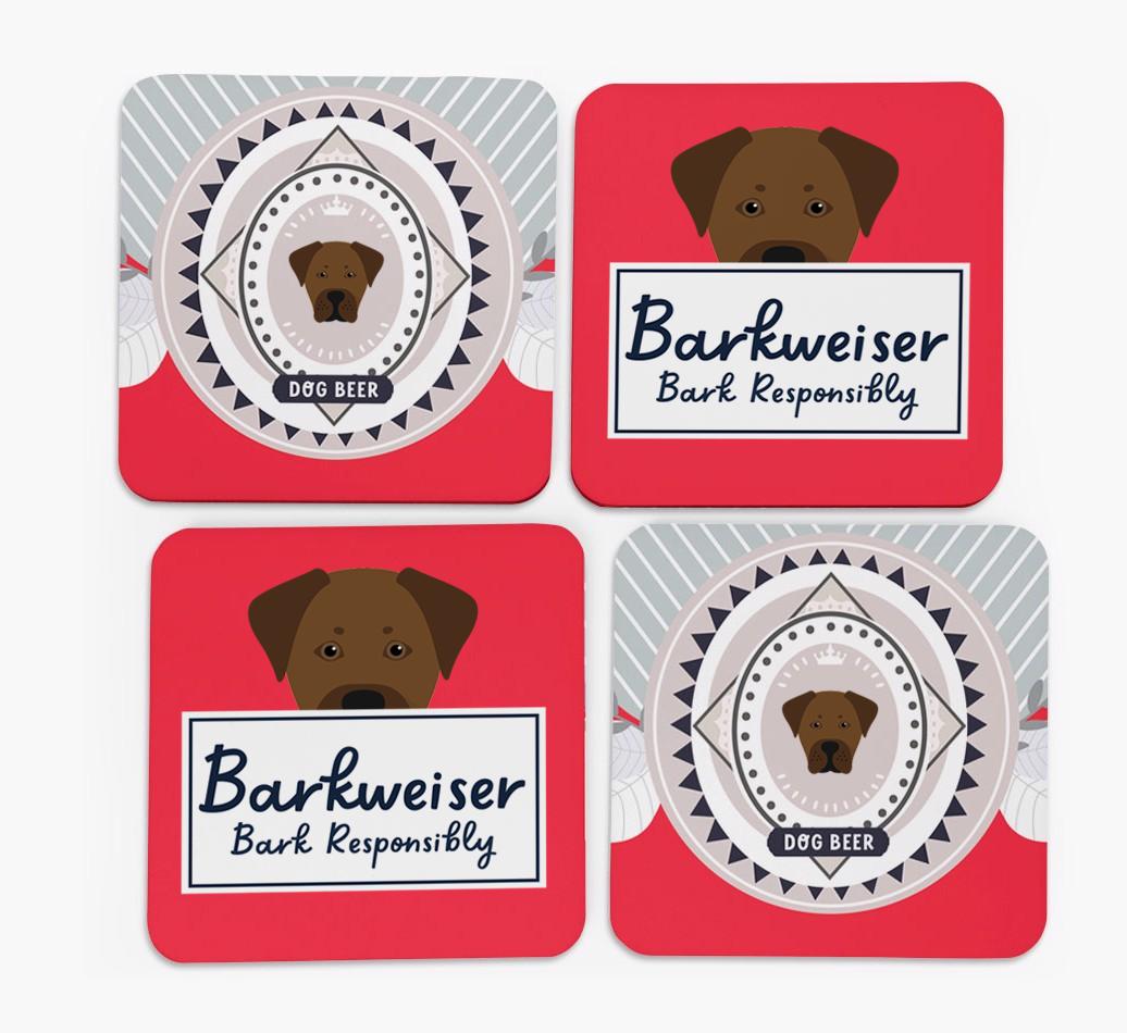 Barkweiser: Personalized {breedFullName} Coasters