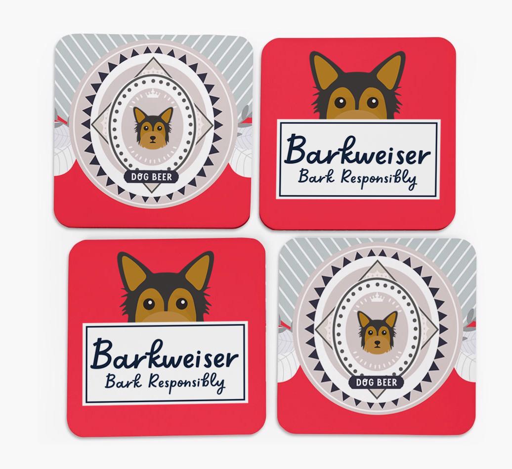 Barkweiser: Personalized {breedFullName} Coasters