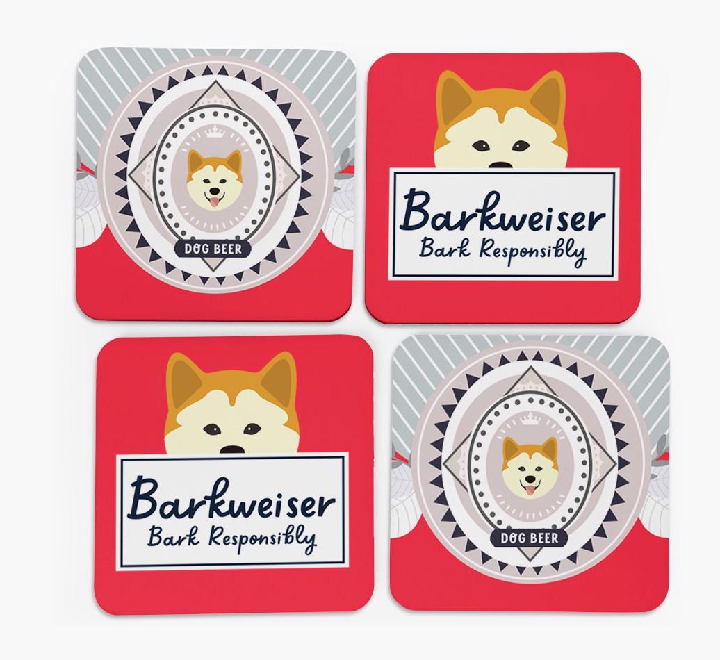 Barkweiser: Personalized {breedFullName} Coasters