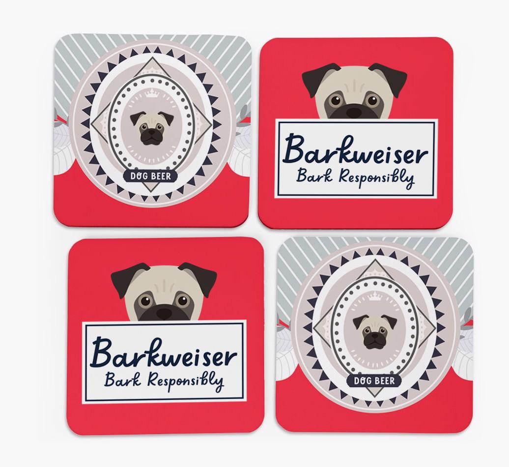 Barkweiser: Personalized {breedFullName} Coasters