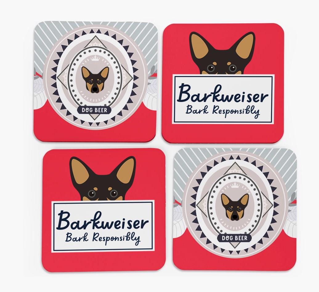 Barkweiser: Personalized {breedFullName} Coasters