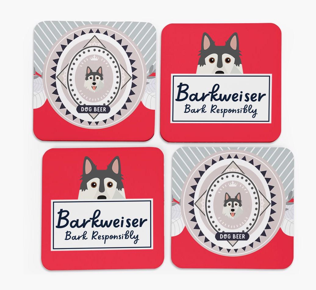 Barkweiser: Personalized {breedFullName} Coasters