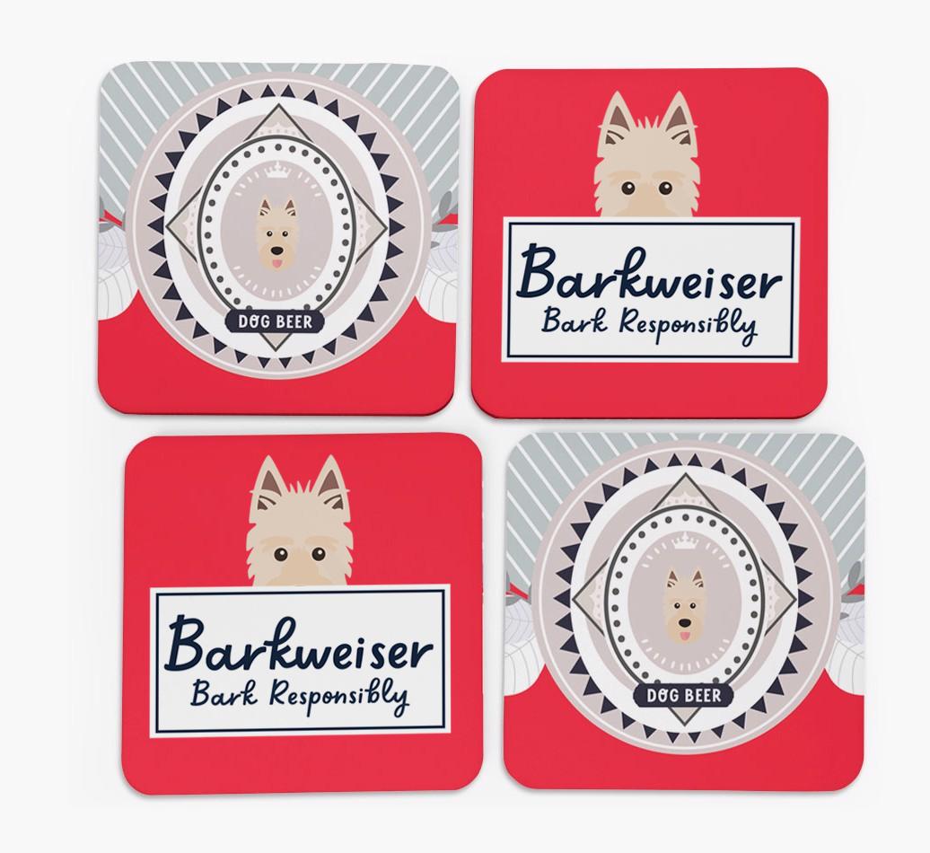 Barkweiser: Personalized {breedFullName} Coasters