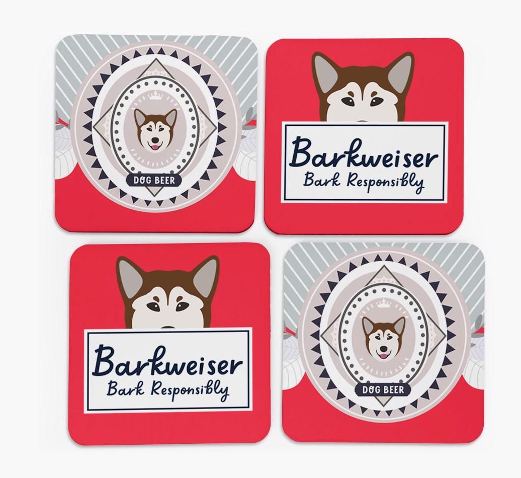 Barkweiser: Personalized {breedFullName} Coasters