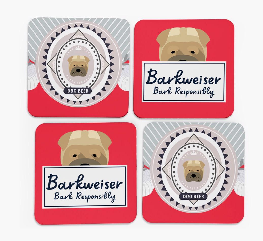 Barkweiser: Personalized {breedFullName} Coasters