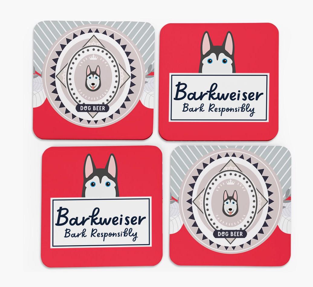 Barkweiser: Personalized {breedFullName} Coasters