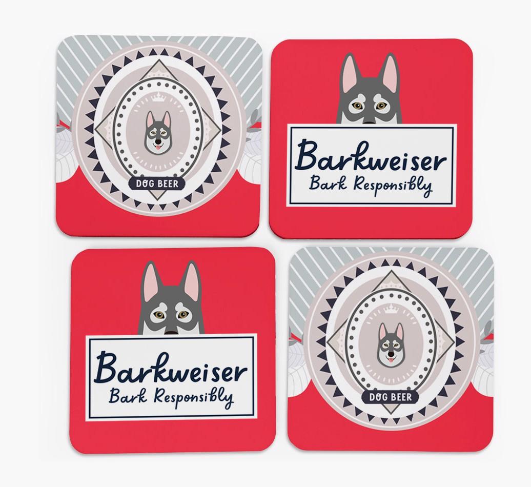 Barkweiser: Personalized {breedFullName} Coasters