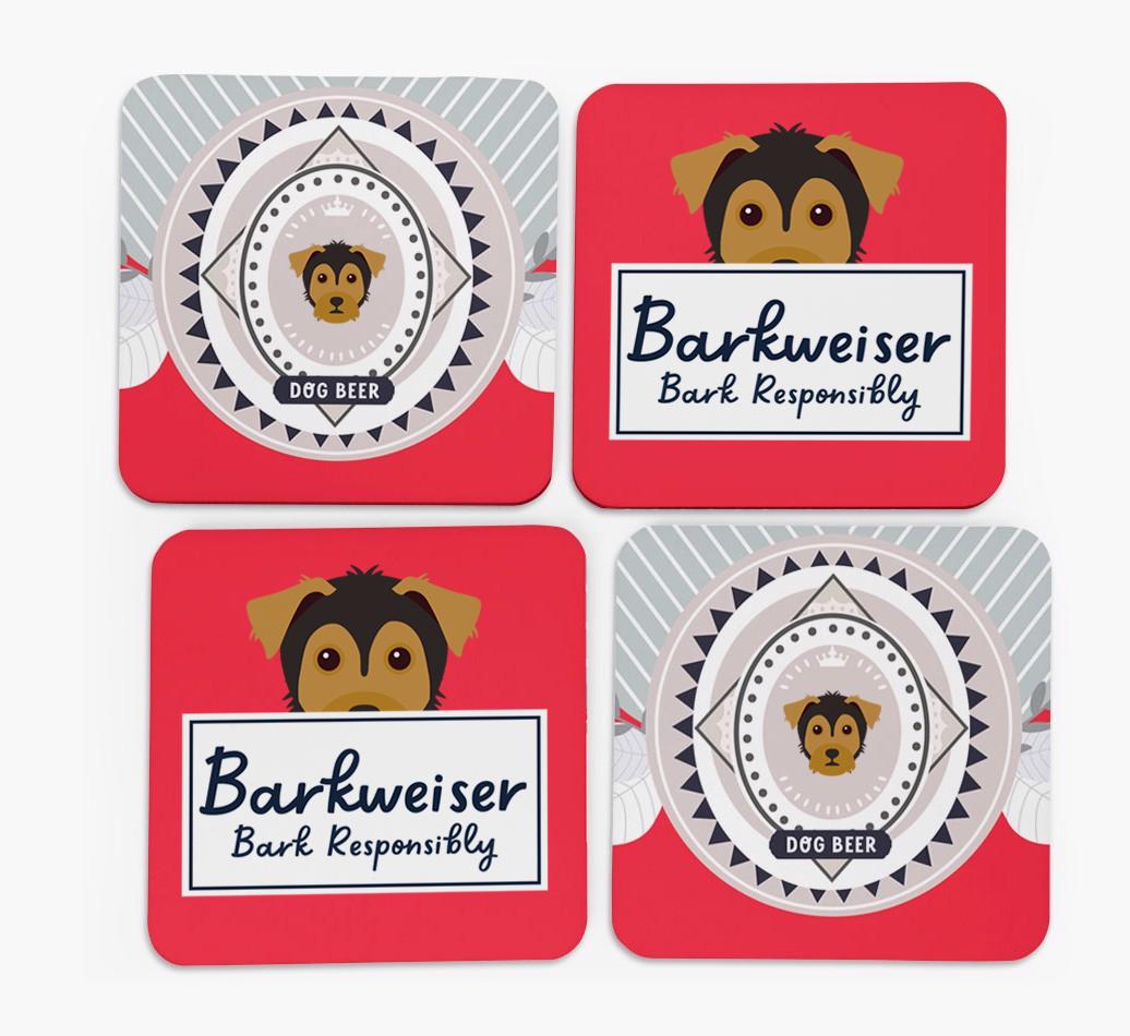 Barkweiser: Personalized {breedFullName} Coasters