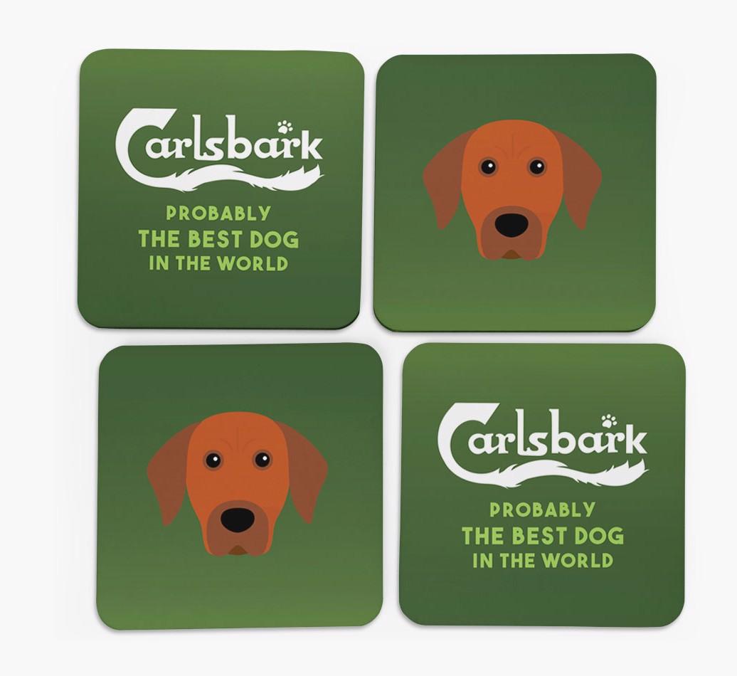Carlsbark: Personalized {breedFullName} Coasters