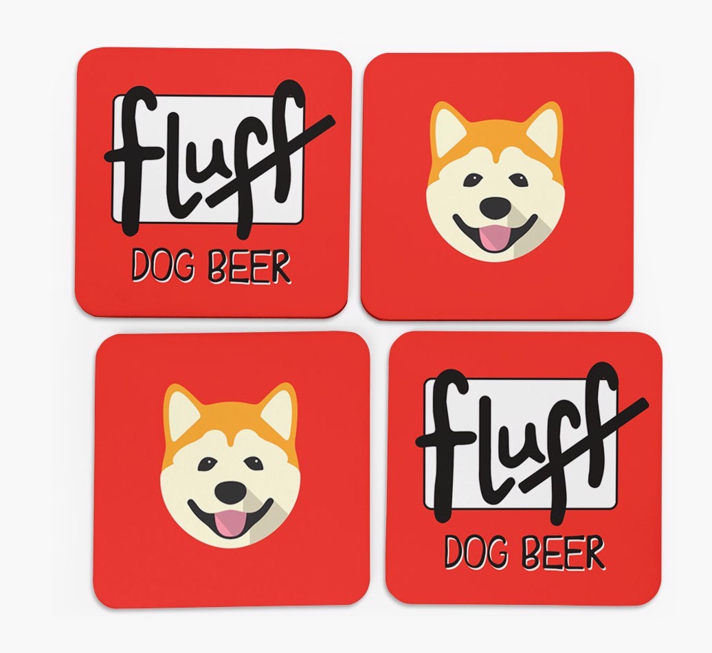 Fluff: Personalised {breedFullName} Coasters