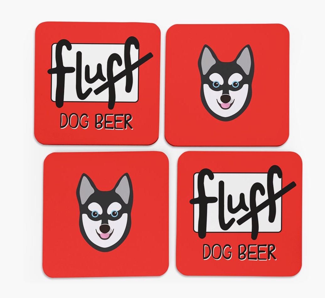 Fluff: Personalised {breedFullName} Coasters