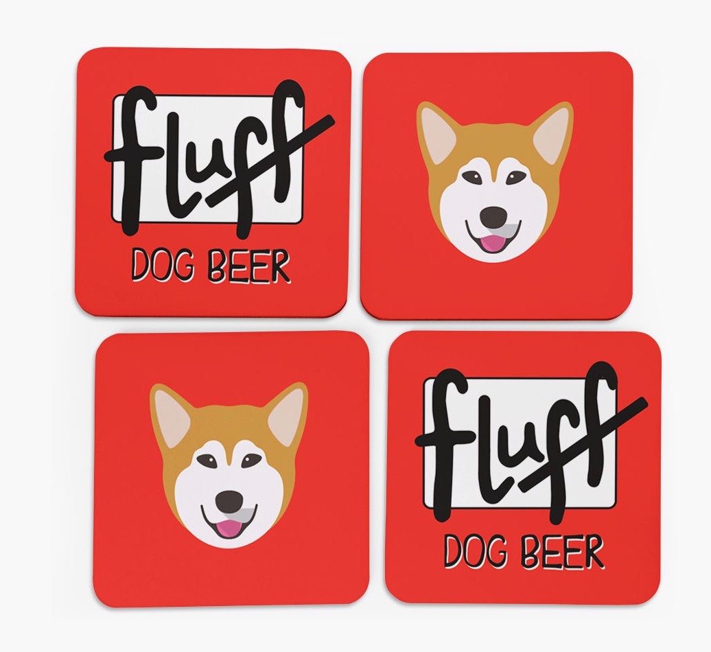 Fluff: Personalised {breedFullName} Coasters