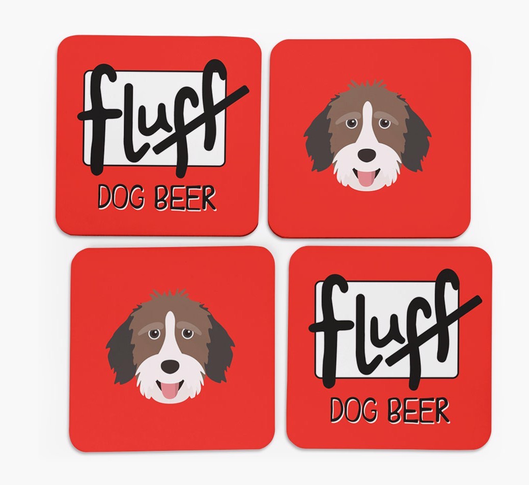 Fluff: Personalized {breedFullName} Coasters