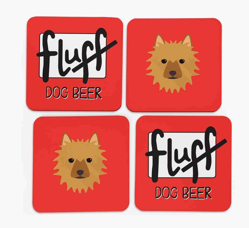 Fluff: Personalised {breedFullName} Coasters