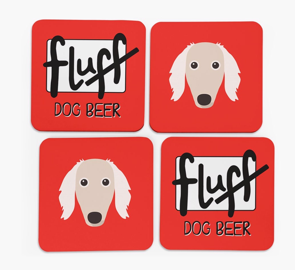 Fluff: Personalised {breedFullName} Coasters
