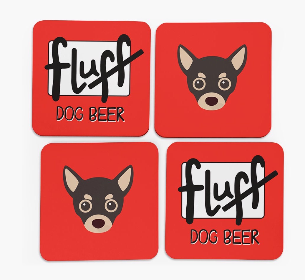 Fluff: Personalised {breedFullName} Coasters
