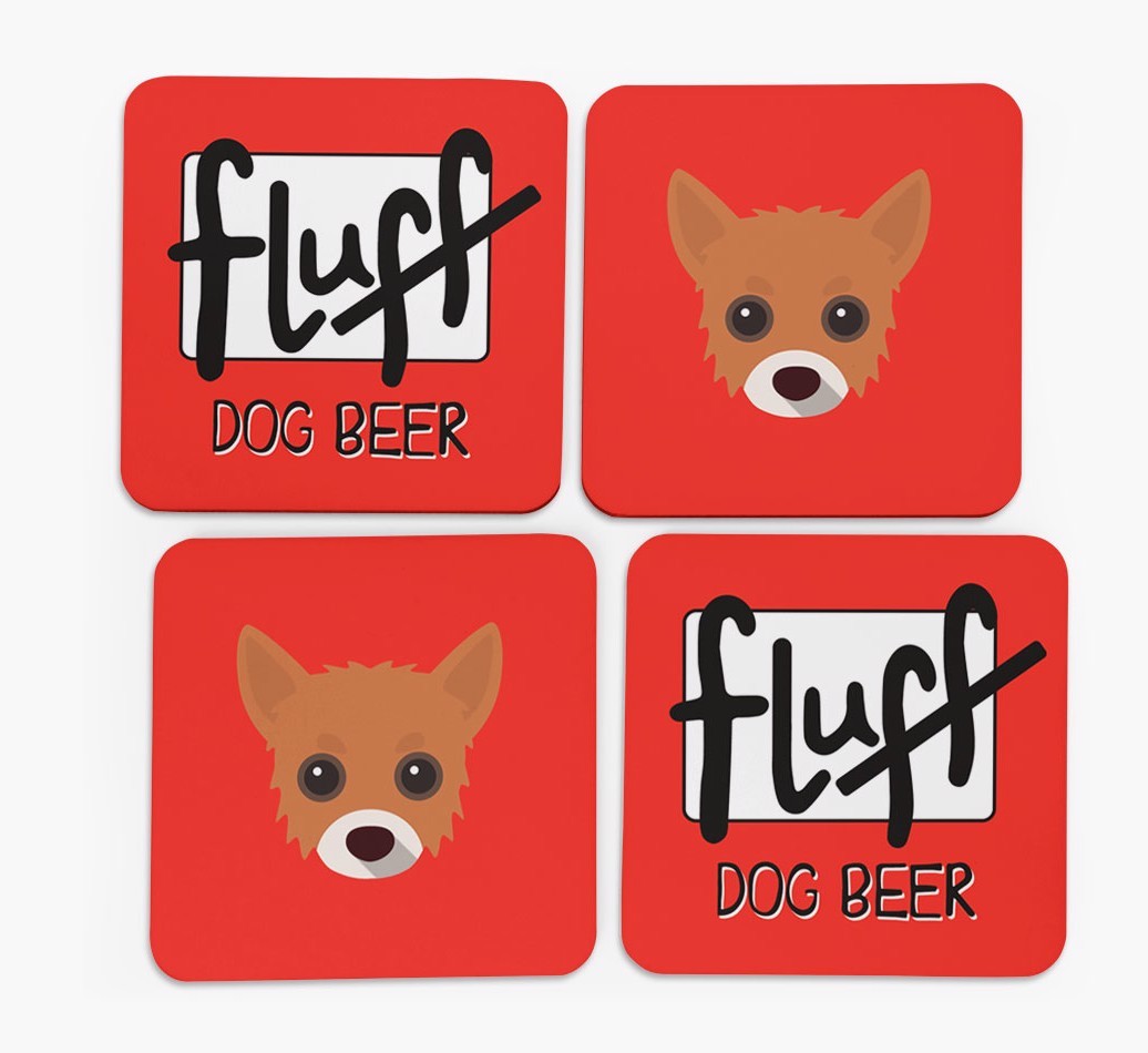 Fluff: Personalised {breedFullName} Coasters