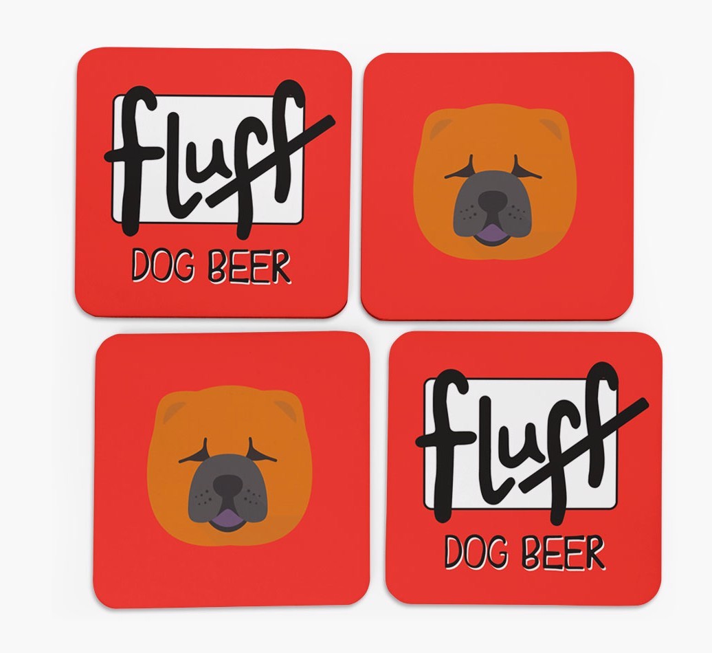 Fluff: Personalised {breedFullName} Coasters