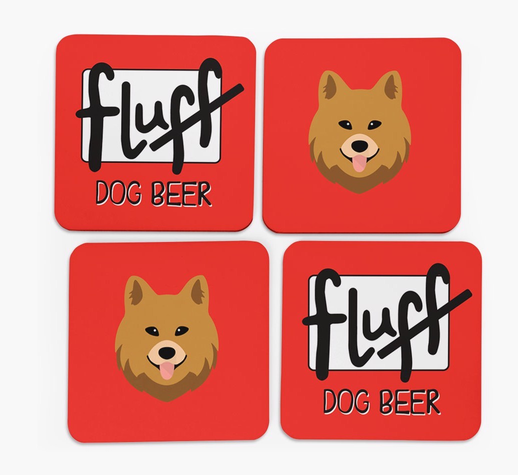 Fluff: Personalised {breedFullName} Coasters