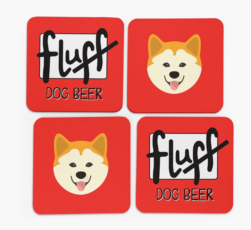 Fluff: Personalised {breedFullName} Coasters