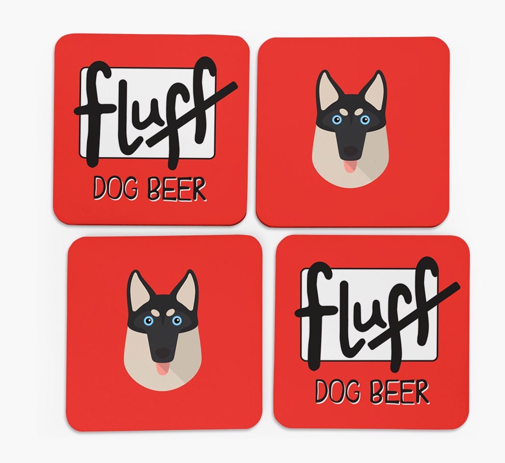Fluff: Personalized {breedFullName} Coasters