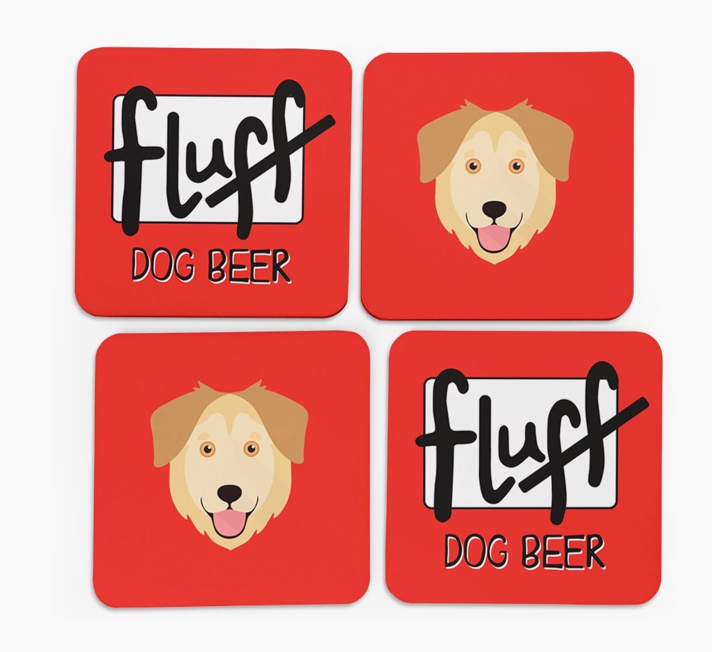 Fluff: Personalised {breedFullName} Coasters