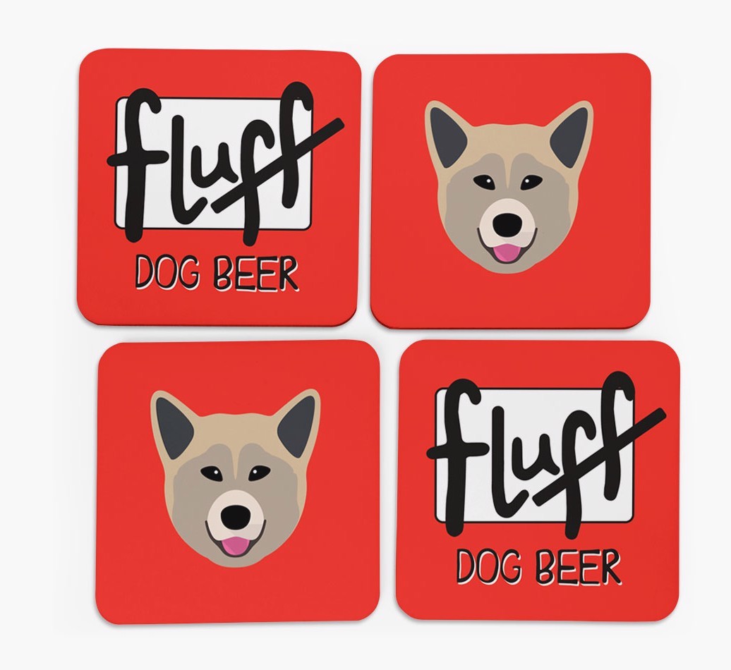Fluff: Personalised {breedFullName} Coasters