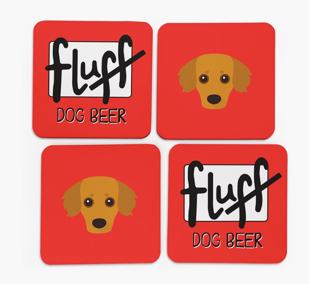 Fluff: Personalised {breedFullName} Coasters