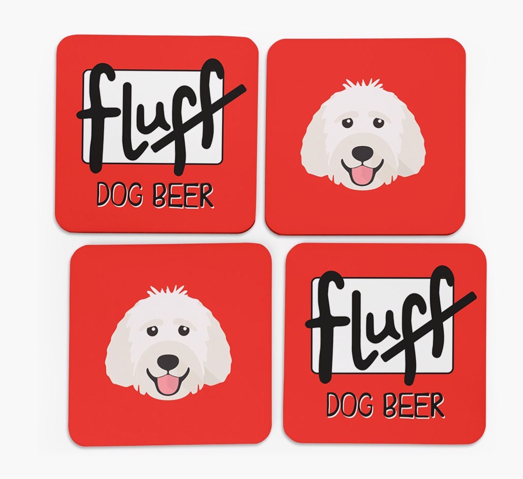 Fluff: Personalised {breedFullName} Coasters