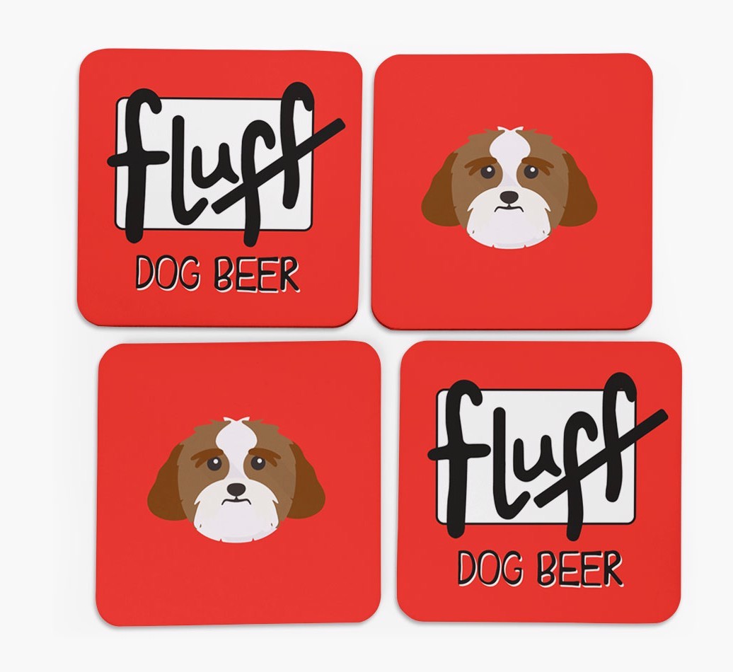 Fluff: Personalised {breedFullName} Coasters