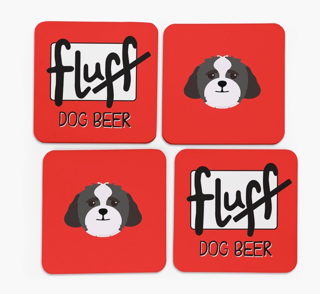 Fluff: Personalised {breedFullName} Coasters