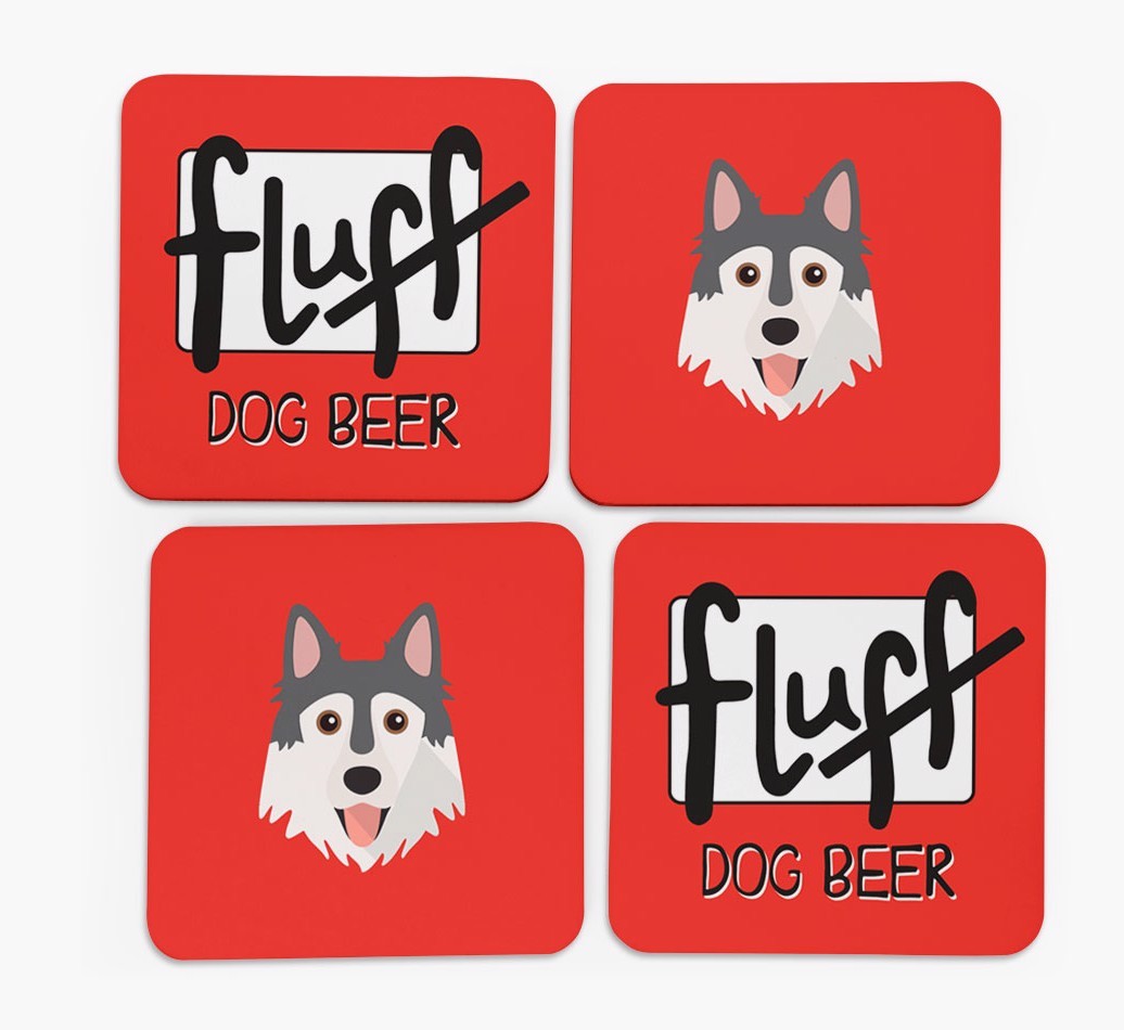 Fluff: Personalised {breedFullName} Coasters