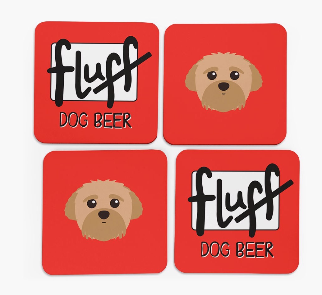 Fluff: Personalised {breedFullName} Coasters