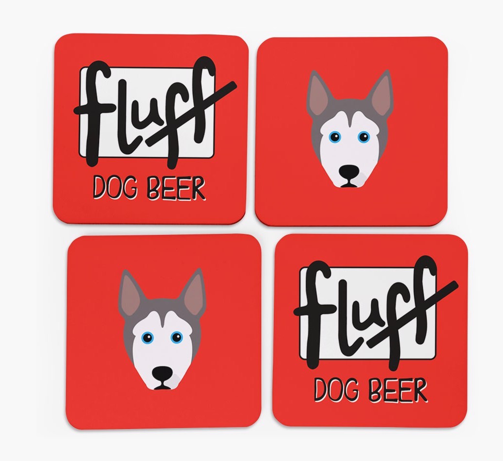 Fluff: Personalised {breedFullName} Coasters