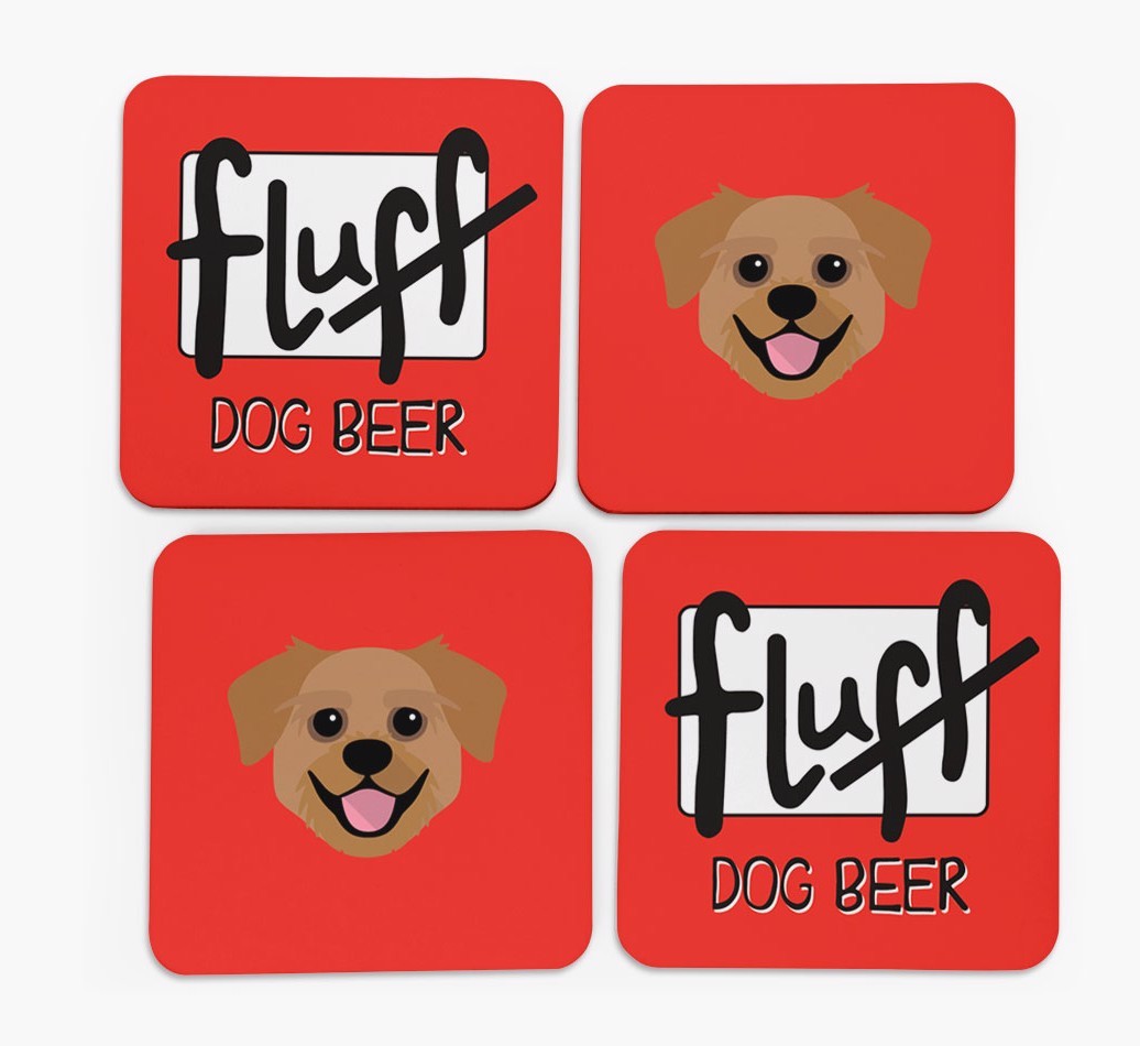 Fluff: Personalised {breedFullName} Coasters