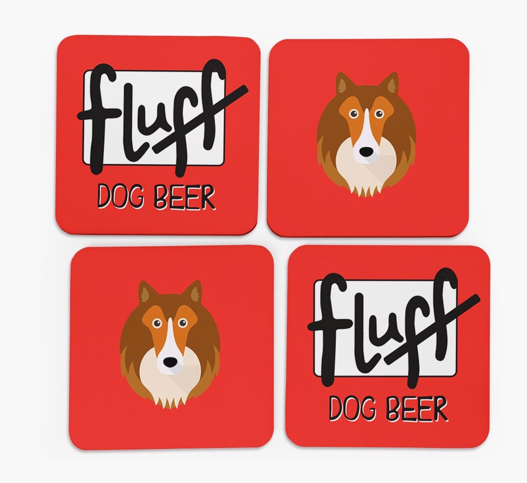 Fluff: Personalised {breedFullName} Coasters