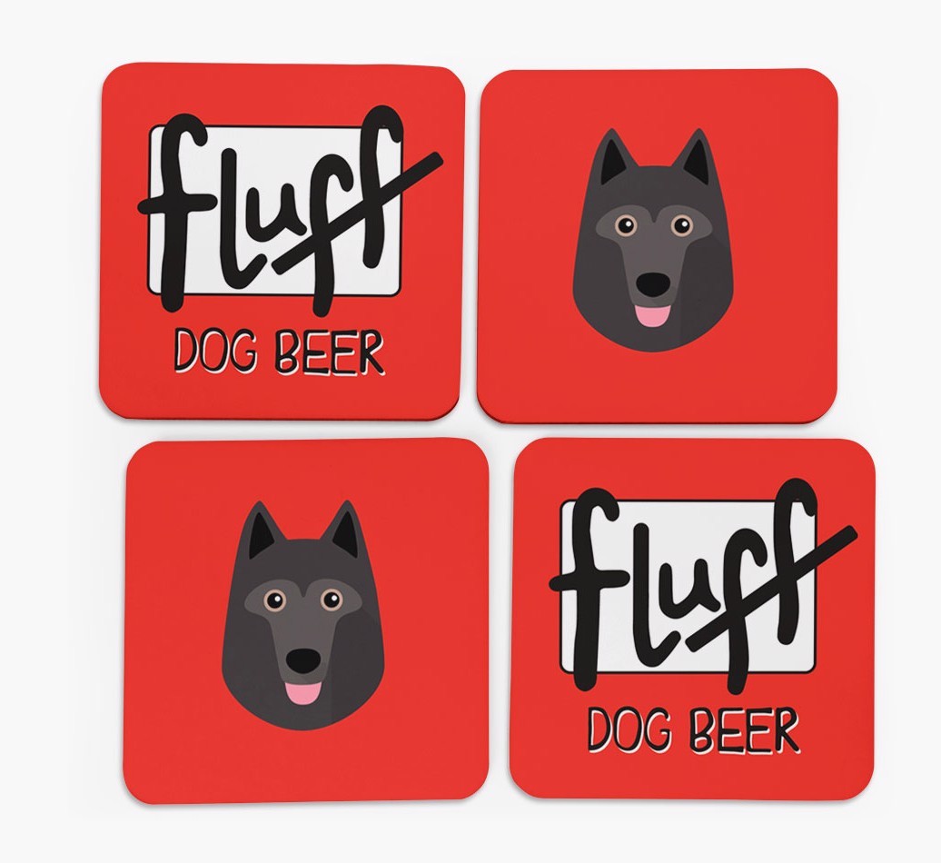 Fluff: Personalised {breedFullName} Coasters