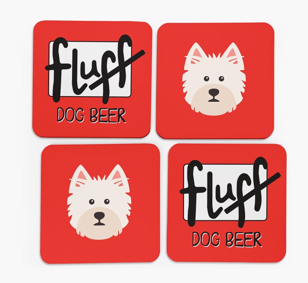 Fluff: Personalised {breedFullName} Coasters