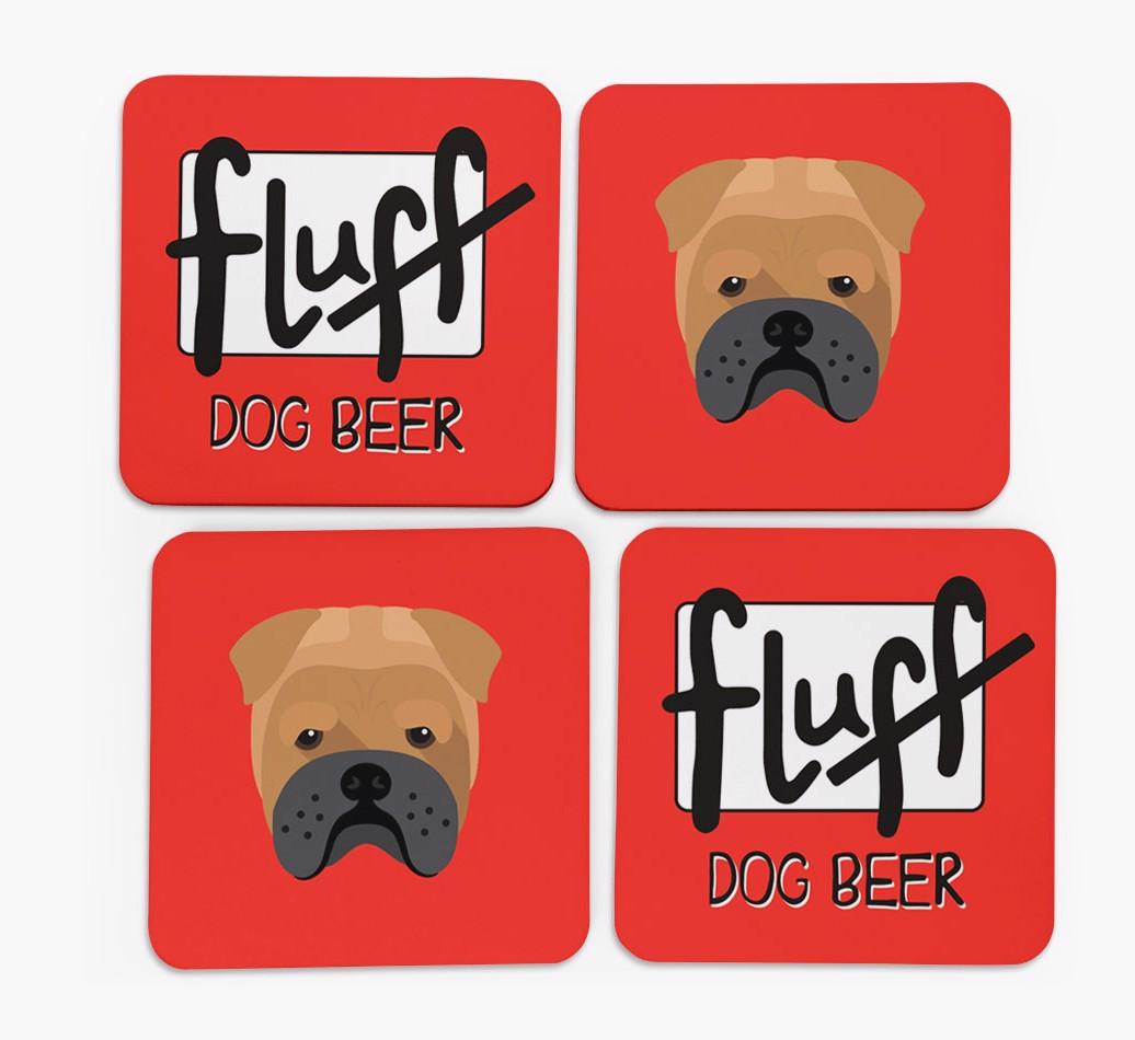 Fluff: Personalized {breedFullName} Coasters