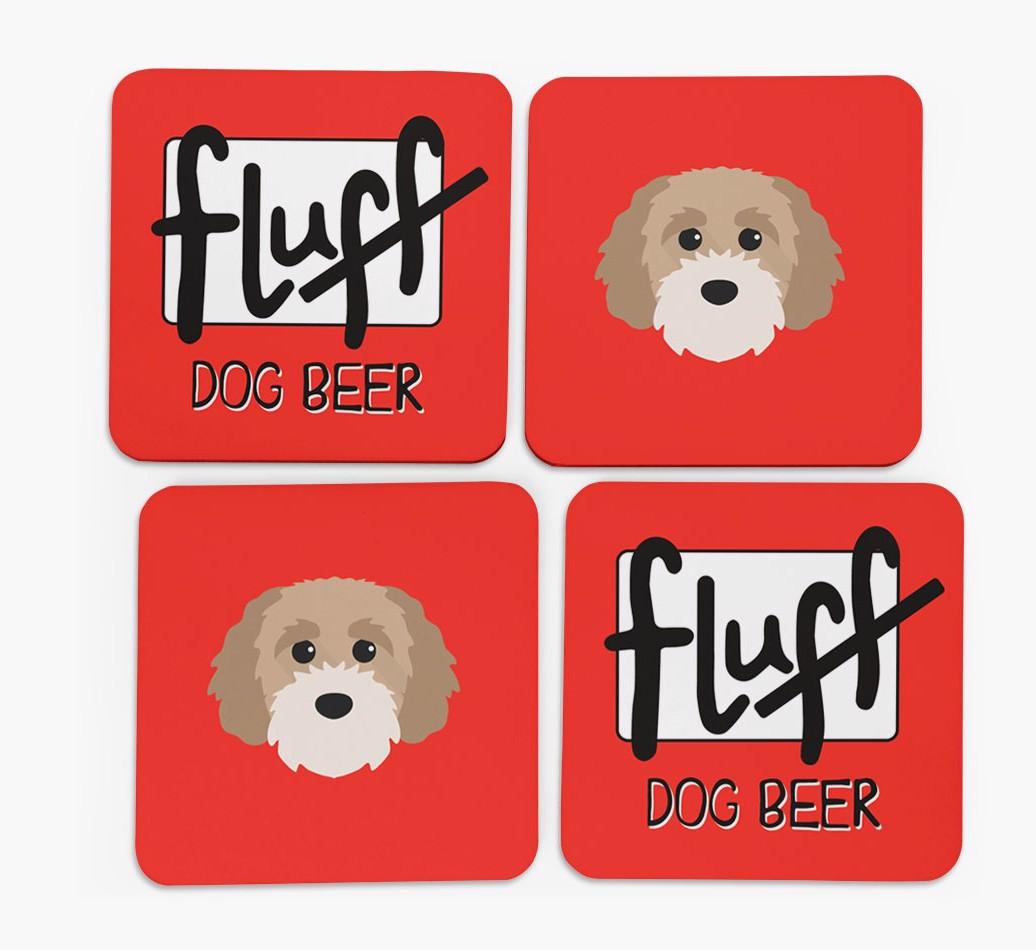Fluff: Personalized {breedFullName} Coasters