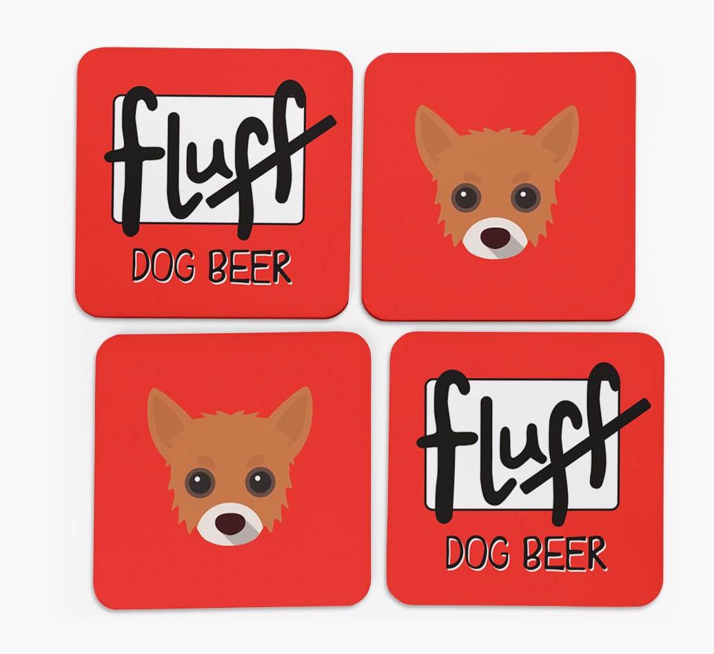 Fluff: Personalized {breedFullName} Coasters