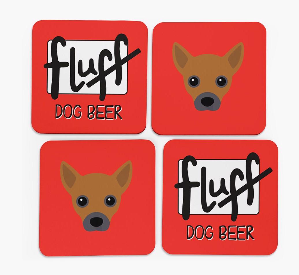 Fluff: Personalized {breedFullName} Coasters