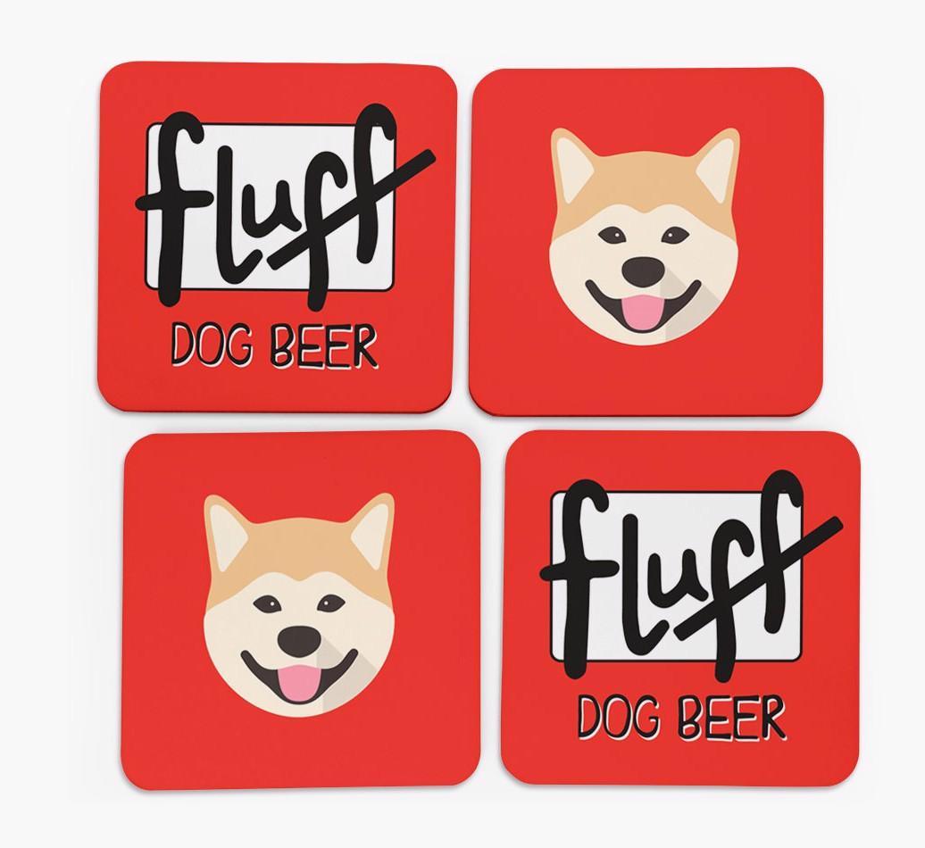Fluff: Personalized {breedFullName} Coasters