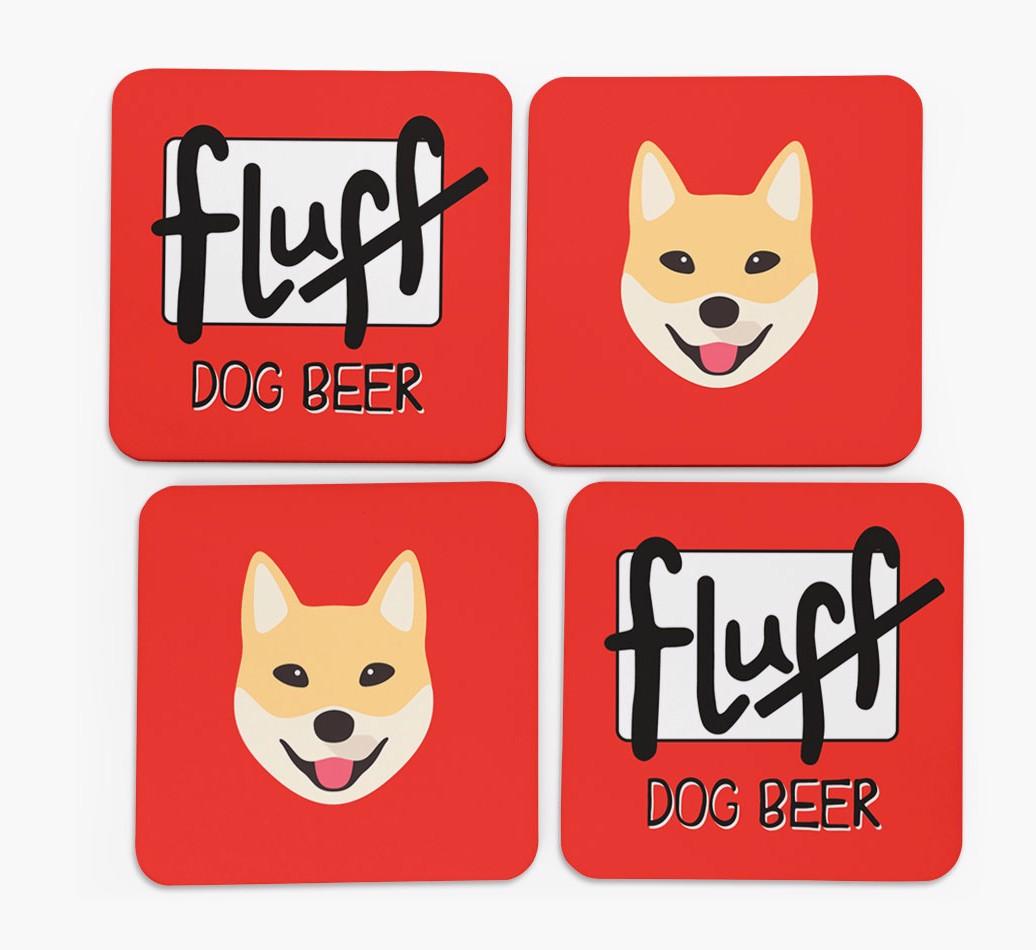 Fluff: Personalized {breedFullName} Coasters
