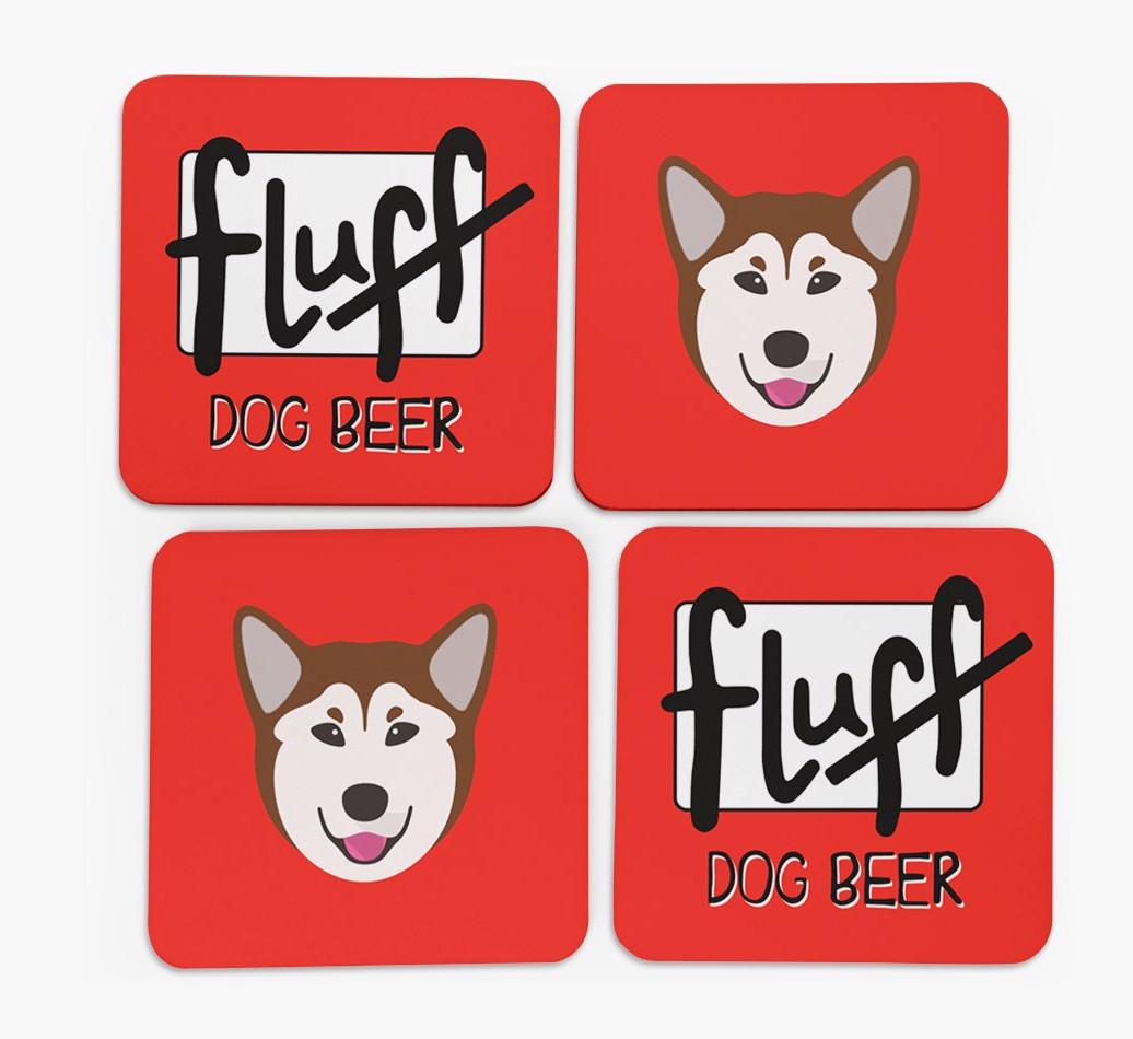Fluff: Personalized {breedFullName} Coasters