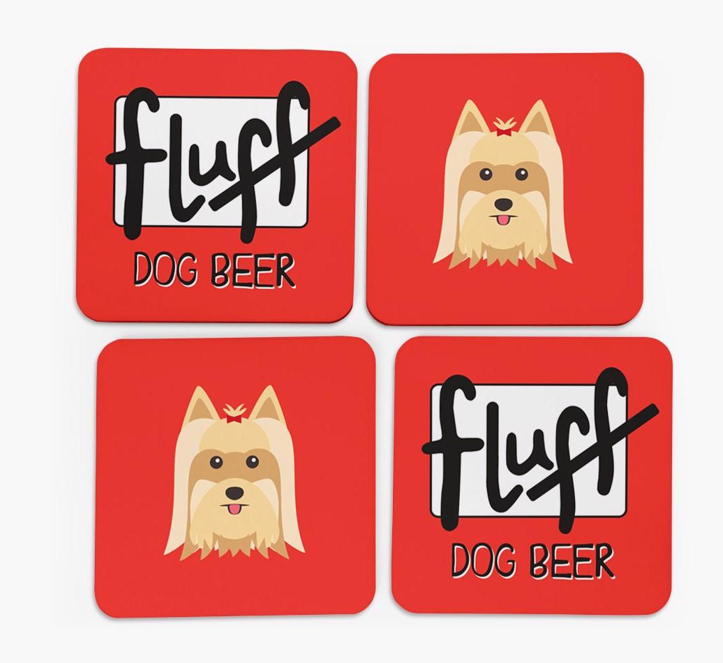 Fluff: Personalized {breedFullName} Coasters