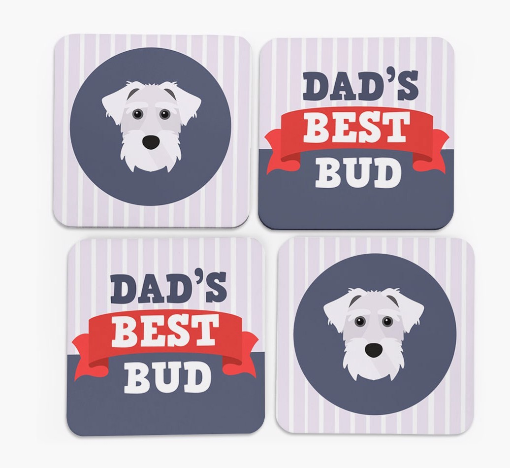Dad's Best Bud: Personalized {breedFullName} Coasters