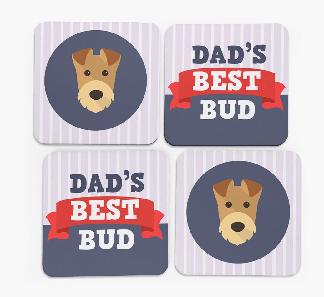 Dad's Best Bud: Personalised {breedFullName} Coasters