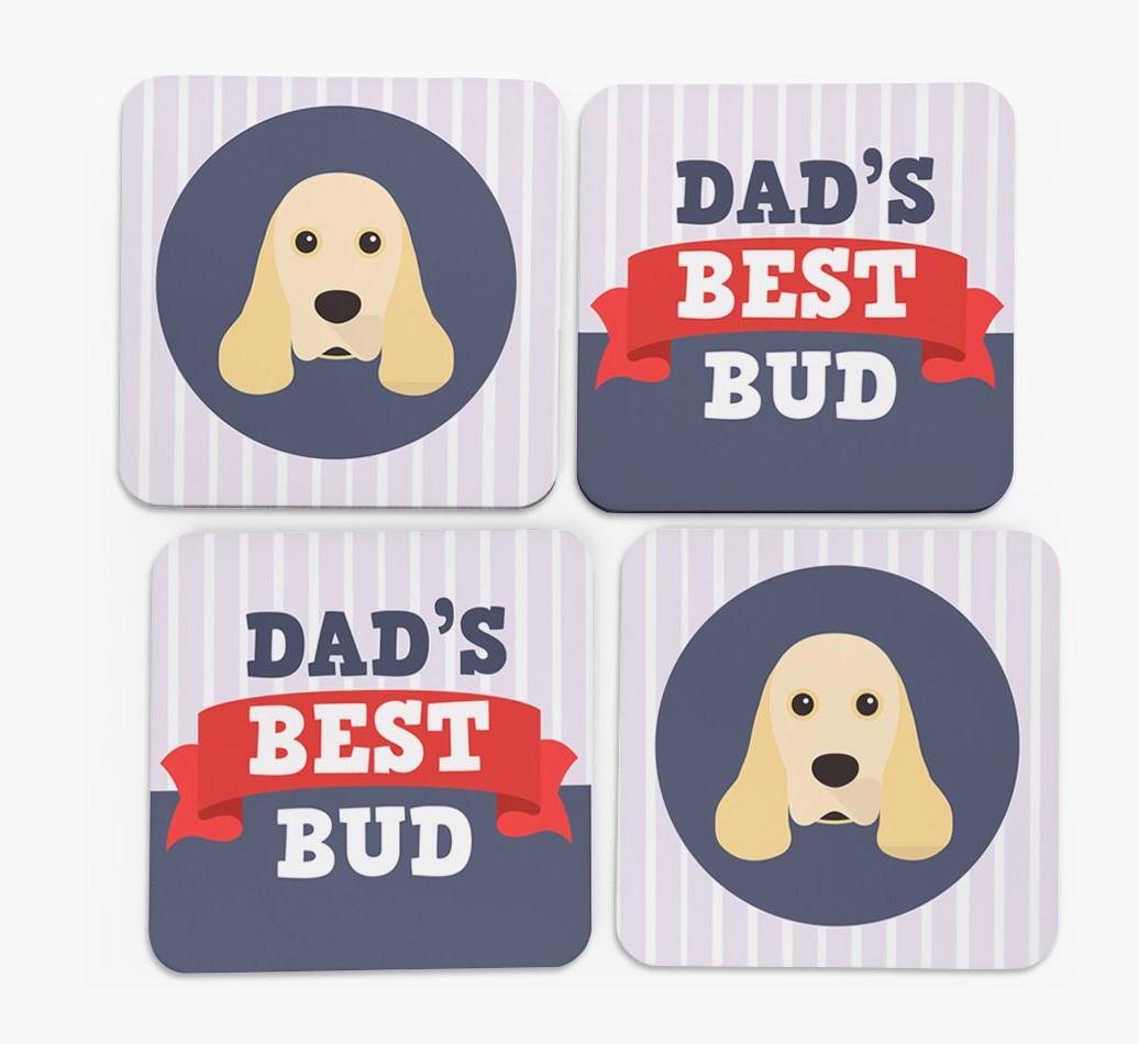 Dad's Best Bud: Personalised {breedFullName} Coasters